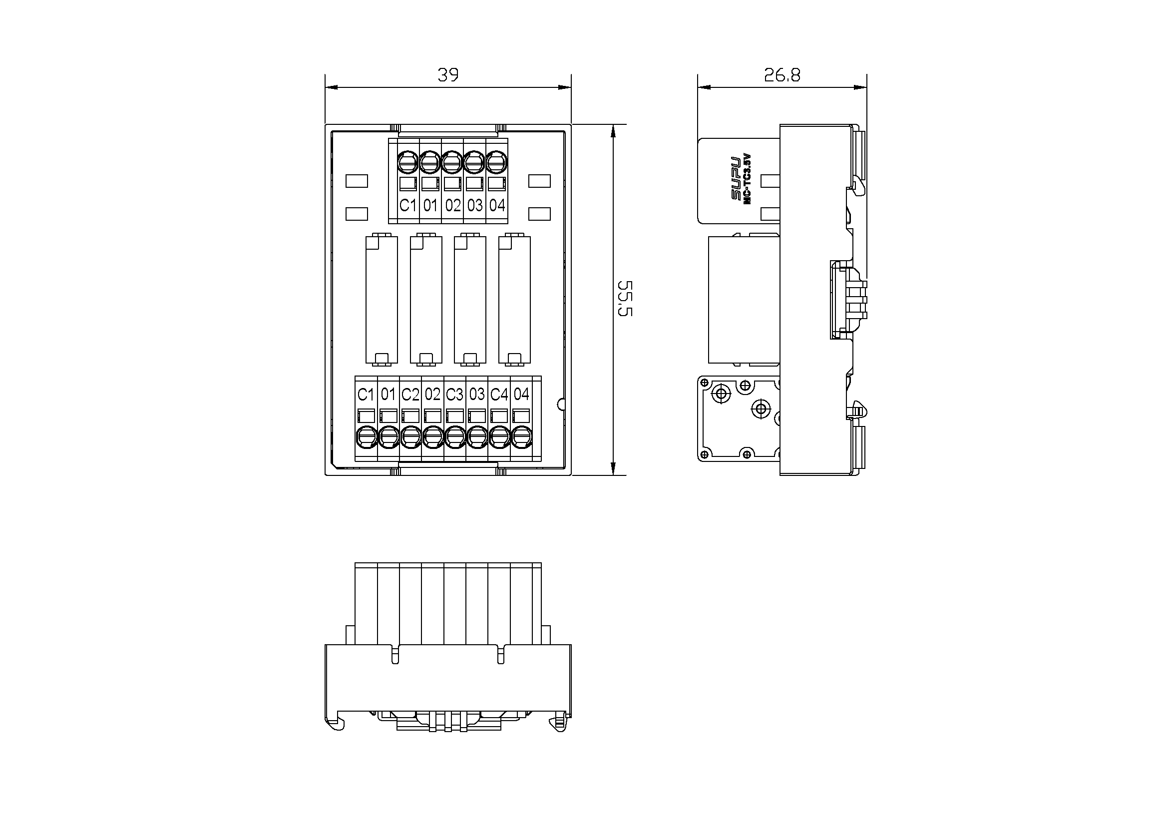 Module relais XF1T-04SS-1AU