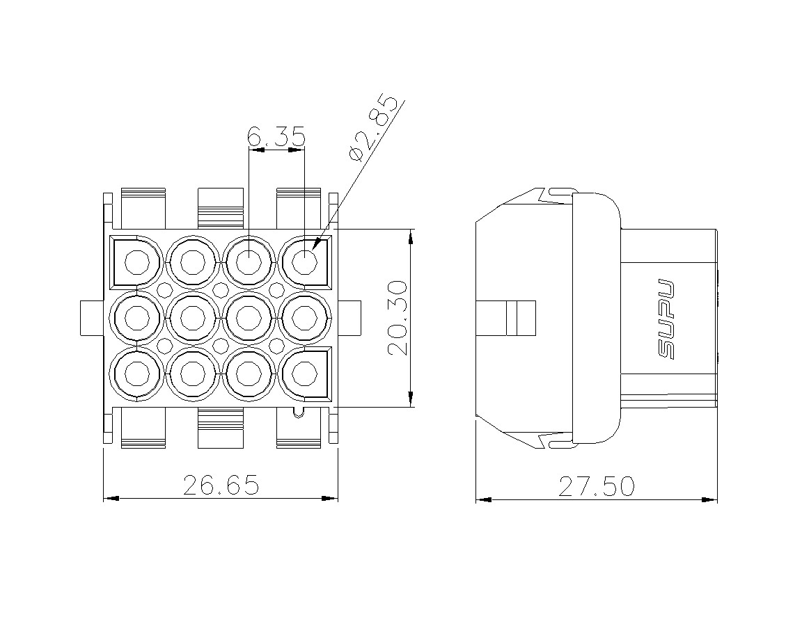 Bornier à sertir BL635V34F-WT-XX