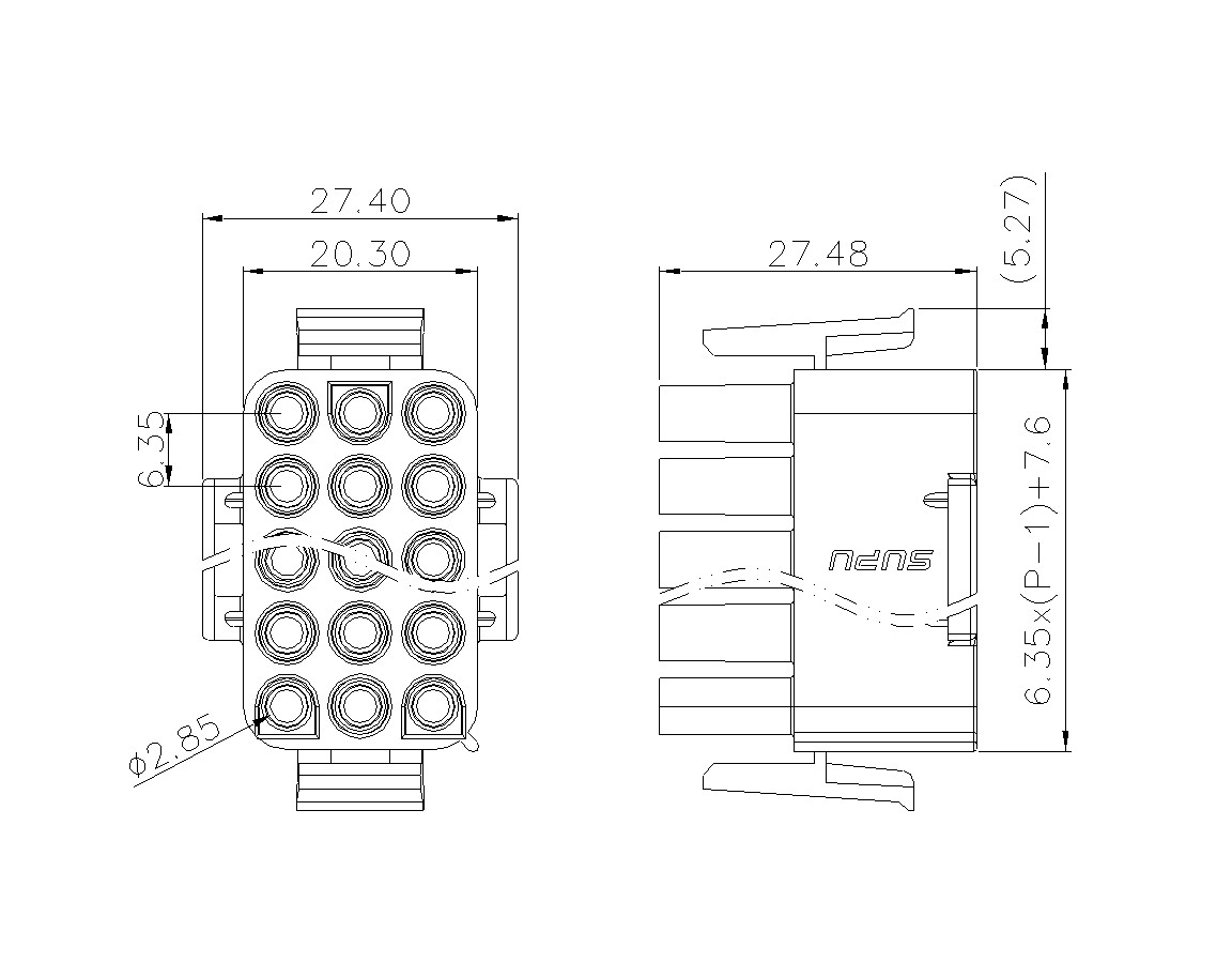 Bornier à sertir BL635VXXF -WT-0000